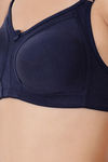 Floret Double Layered  Non Wired Full Coverage Super Support Bra - Tomato Navy — thumbnail 13