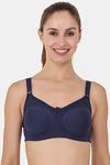 Floret Double Layered  Non Wired Full Coverage Super Support Bra - Tomato Navy — thumbnail 8