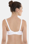 Floret Double Layered  Non Wired Full Coverage Super Support Bra - Tomato White — thumbnail 11