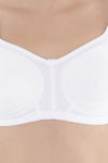 Floret Double Layered  Non Wired Full Coverage Super Support Bra - Tomato White — thumbnail 12
