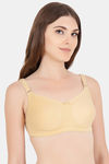 Floret Double Layered  Non Wired Full Coverage Super Support Bra - White Skin — thumbnail 8