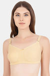 Floret Double Layered  Non Wired Full Coverage Super Support Bra - White Skin — thumbnail 9