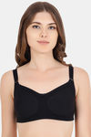 Floret Double Layered  Non Wired Full Coverage Super Support Bra - Wine Black — thumbnail 2