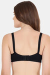 Floret Double Layered  Non Wired Full Coverage Super Support Bra - Wine Black — thumbnail 5