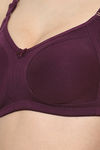 Floret Double Layered  Non Wired Full Coverage Super Support Bra - Wine Tomato — thumbnail 14