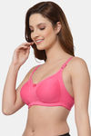 Floret Double Layered  Non Wired Full Coverage Super Support Bra - Wine Tomato — thumbnail 4