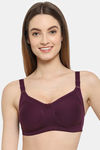 Floret Double Layered  Non Wired Full Coverage Super Support Bra - Wine Tomato — thumbnail 8