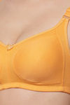 Floret Double Layered  Non Wired Full Coverage Super Support Bra - Nude Marigold — thumbnail 13