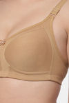 Floret Double Layered  Non Wired Full Coverage Super Support Bra - Nude Marigold — thumbnail 7