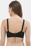 Floret Double Layered  Non Wired Full Coverage Super Support Bra - Black Pink — thumbnail 11