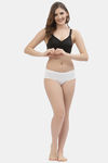 Floret Double Layered  Non Wired Full Coverage Super Support Bra - Black Pink — thumbnail 12