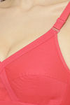 Floret Double Layered  Non Wired Full Coverage Super Support Bra - Black Tomato — thumbnail 5