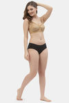 Floret Double Layered  Non Wired Full Coverage Super Support Bra - Blue Nude — thumbnail 6