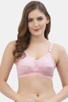 Floret Double Layered  Non Wired Full Coverage Super Support Bra - Nude Pink — thumbnail 2