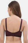 Floret Double Layered  Non Wired Full Coverage Super Support Bra - Pink Wine — thumbnail 11