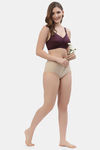 Floret Double Layered  Non Wired Full Coverage Super Support Bra - Pink Wine — thumbnail 12