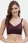 Floret Double Layered  Non Wired Full Coverage Super Support Bra - Pink Wine — thumbnail 8