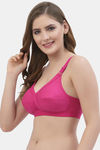Floret Double Layered  Non Wired Full Coverage Super Support Bra - Rose Magenta — thumbnail 10