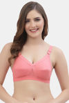Floret Double Layered  Non Wired Full Coverage Super Support Bra - Rose Magenta — thumbnail 2