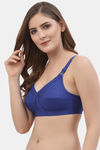 Floret Double Layered  Non Wired Full Coverage Super Support Bra - White Blue — thumbnail 10