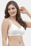 Floret Double Layered  Non Wired Full Coverage Super Support Bra - White Nude — thumbnail 3