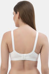 Floret Double Layered  Non Wired Full Coverage Super Support Bra - White Nude — thumbnail 5