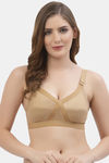Floret Double Layered  Non Wired Full Coverage Super Support Bra - White Nude — thumbnail 8