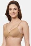 Floret Padded Non-Wired Full Coverage T-Shirt Bra - Nude — thumbnail 3