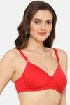 Floret Padded Non-Wired Full Coverage T-Shirt Bra - Red — thumbnail 4