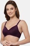 Floret Padded Non-Wired Full Coverage T-Shirt Bra - Wine — thumbnail 3