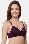 Floret Padded Non-Wired Full Coverage T-Shirt Bra - Wine — thumbnail 4