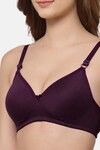 Floret Padded Non-Wired Full Coverage T-Shirt Bra - Wine — thumbnail 5