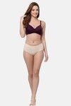 Floret Padded Non-Wired Full Coverage T-Shirt Bra - Wine — thumbnail 6