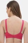 Floret Double Layered Non-Wired Full Coverage Super Support Bra - Magenta — thumbnail 2