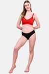 Floret Double Layered Non-Wired Full Coverage Super Support Bra - Red — thumbnail 6