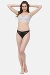 Floret Non-Wired Full Coverage Push-Up Bra - Grey — thumbnail 6
