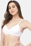 Floret Non-Wired Full Coverage Push-Up Bra - White — thumbnail 3