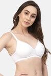 Floret Non-Wired Full Coverage Push-Up Bra - White — thumbnail 4
