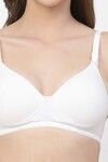 Floret Non-Wired Full Coverage Push-Up Bra - White — thumbnail 5