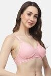 Floret Double Layered Non-Wired Full Coverage Maternity / Nursing Bra - Pink — thumbnail 4