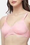 Floret Double Layered Non-Wired Full Coverage Maternity / Nursing Bra - Pink — thumbnail 5