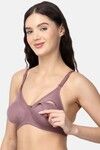 Floret Double Layered Non-Wired Full Coverage Maternity / Nursing Bra - Wood — thumbnail 1
