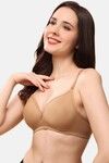 Floret Padded Non-Wired Medium Coverage T-Shirt Bra - Nude — thumbnail 4