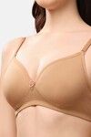 Floret Padded Non-Wired Medium Coverage T-Shirt Bra - Nude — thumbnail 5