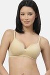 Floret Padded Non-Wired Medium Coverage T-Shirt Bra - Skin — thumbnail 1