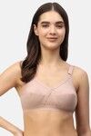 Floret Double Layered Non-Wired Full Coverage Super Support Bra - Caramel — thumbnail 1