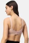 Floret Double Layered Non-Wired Full Coverage Super Support Bra - Caramel — thumbnail 2