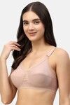 Floret Double Layered Non-Wired Full Coverage Super Support Bra - Caramel — thumbnail 3