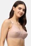 Floret Double Layered Non-Wired Full Coverage Super Support Bra - Caramel — thumbnail 4