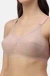 Floret Double Layered Non-Wired Full Coverage Super Support Bra - Caramel — thumbnail 5